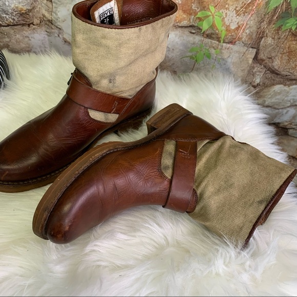 FRYE Veronica Canvas Short Ankle Boots, 6B - Picture 10 of 16